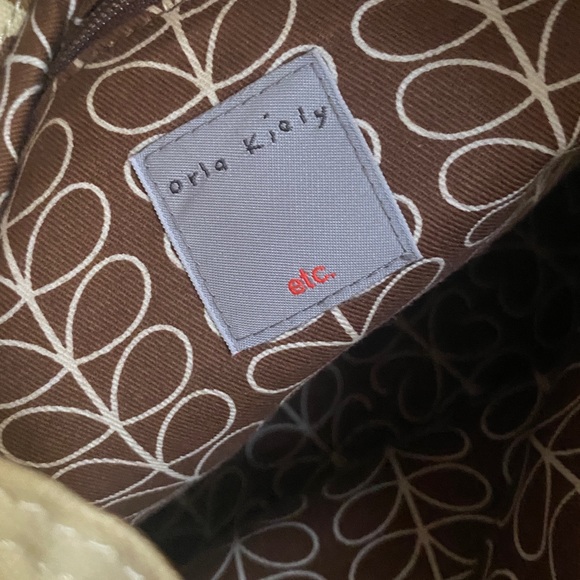 Orla Kiely Coated Canvas Geometric Pattern Shoulder Bag Purse Zip Wallet Set - Picture 10 of 17